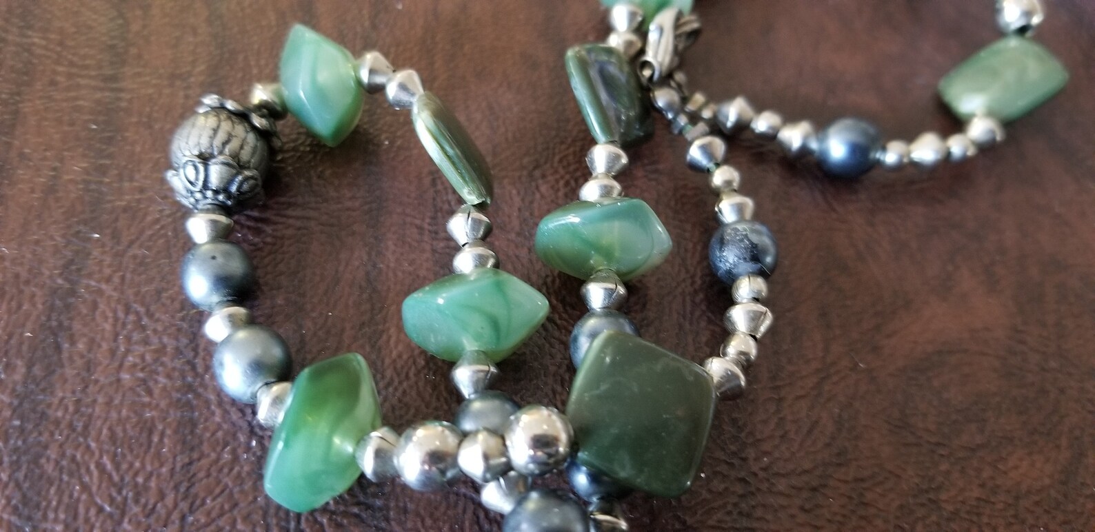 Soapstone Pendant and Beaded Necklace Hand Beaded Necklace Etsy