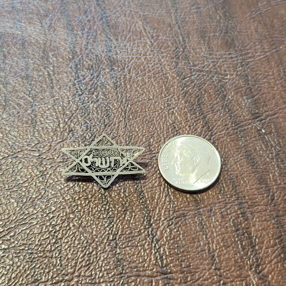 Small, Vintage Star of David Lapel or Collar Pin … - image 2