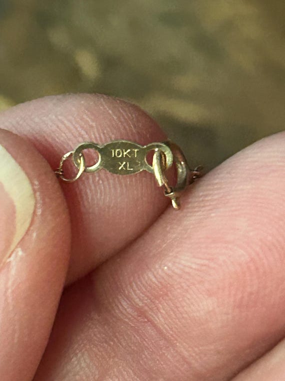 10k gold open heart pendant with ruby? and diamon… - image 4