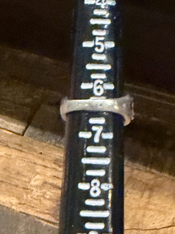 Sparkly 925 sterling silver statement ring with c… - image 4