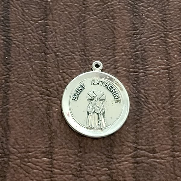 Creed Sterling Silver St. Katherine Laboure Medal or Pendant,  Relayed Request to Create Miraculous Medal, Saint Katherine-Patron of Seniors