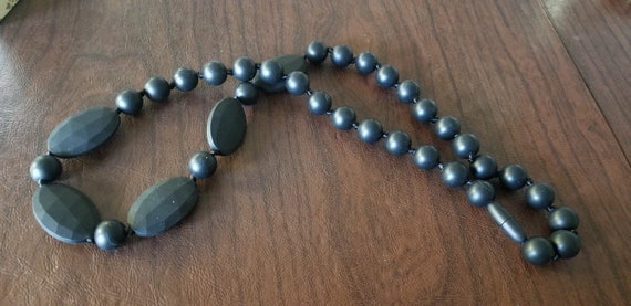 Unique Modernist Rubber Bead Statement Necklace, … - image 6