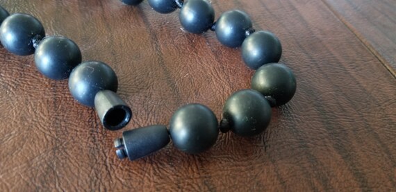 Unique Modernist Rubber Bead Statement Necklace, … - image 8