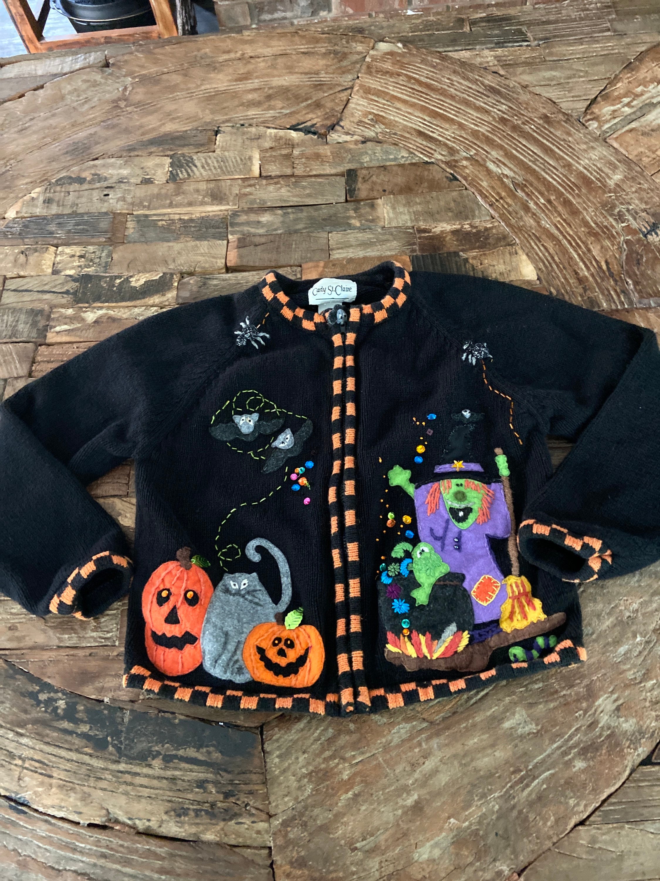 Vintage halloween cardigan hotsell