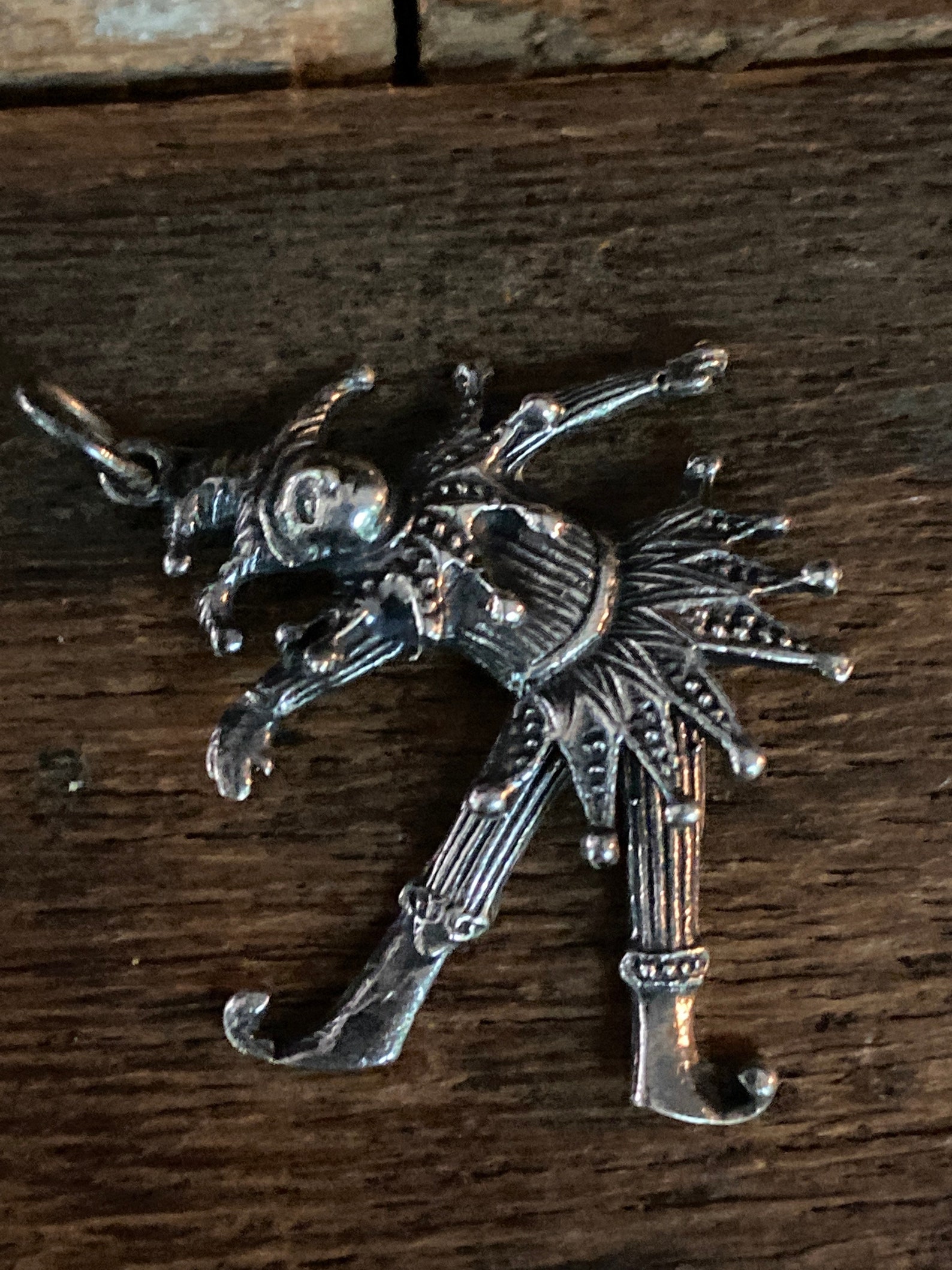 Vintage 925 sterling articulated jester pendant/charm Etsy