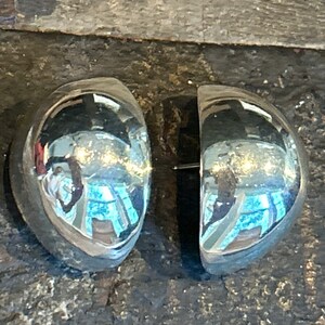 Vintage Bayanihan 925 large dome pierced post earrings