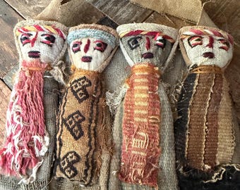 Chancay Peruvian folk art collectible decorative wall hanging, woven textiles and embroidery