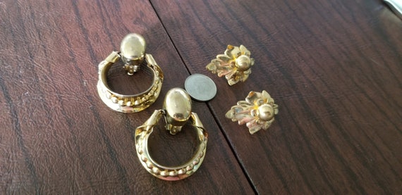 Vintage Lot of Clip and Screw Back Earrings, 8 Pa… - image 2