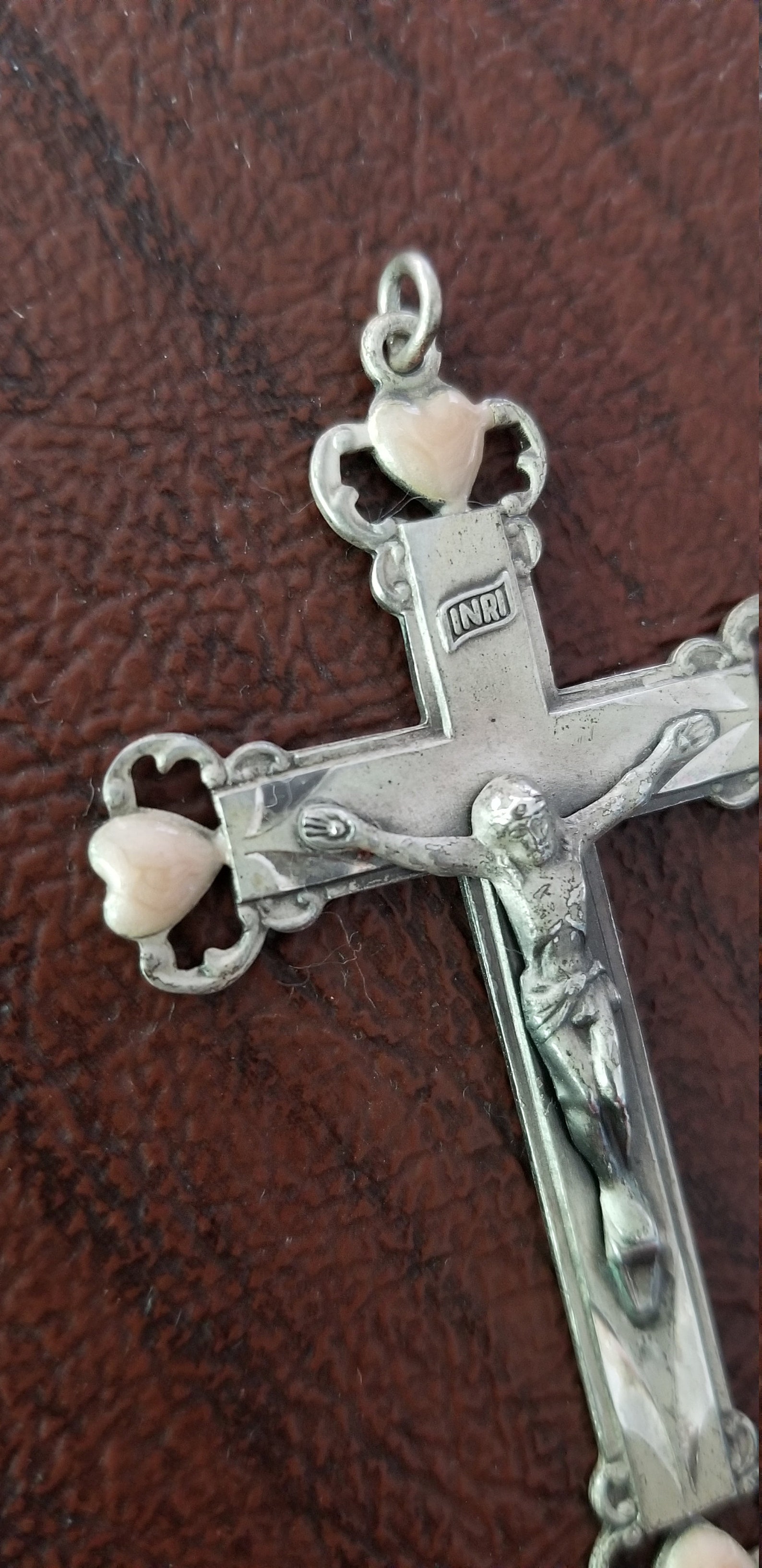 Vintage Chapel Sterling Silver and Enameled Crucifix Pendant Etsy
