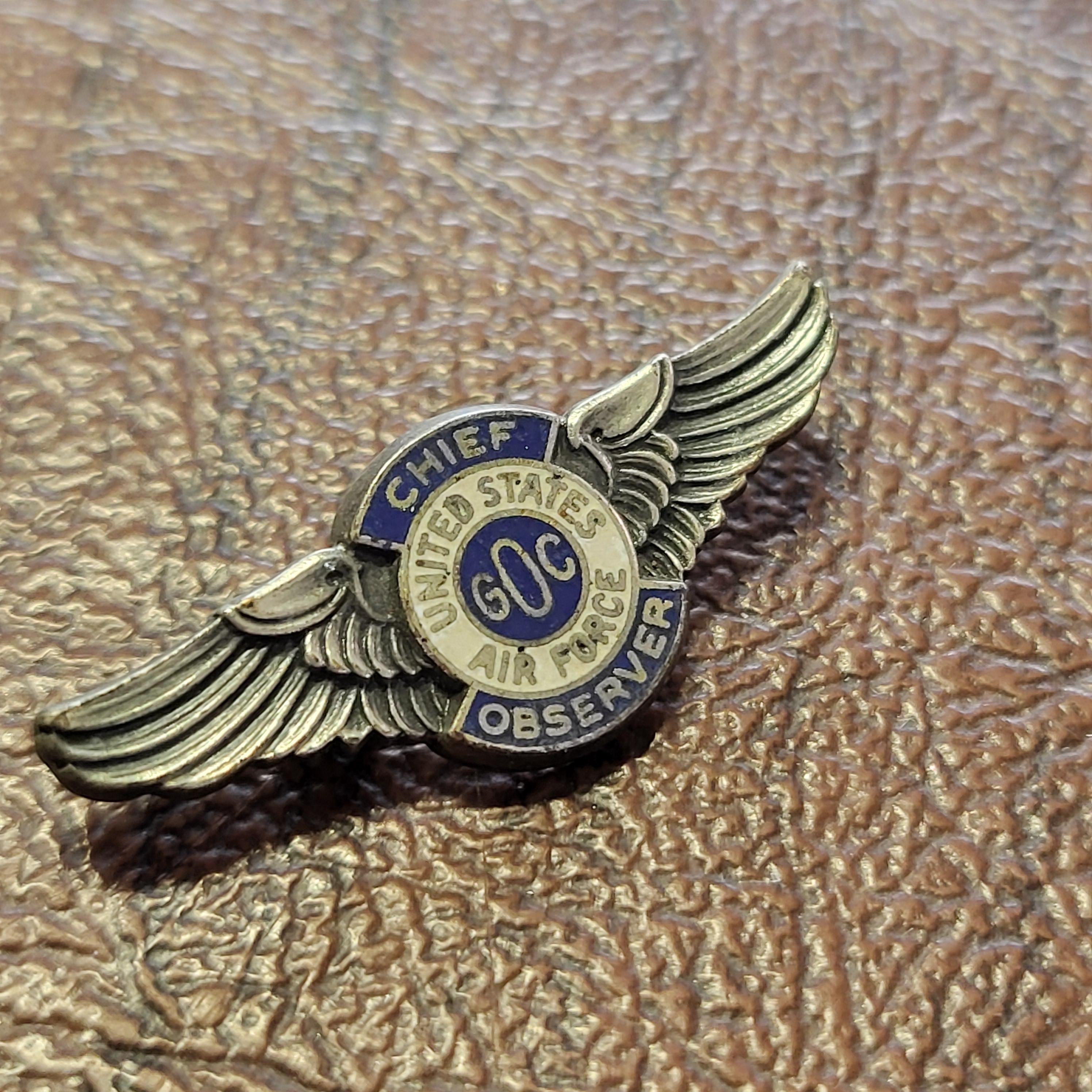 Vintage Pair of U.S. Air Force Ground Observer Corps Pins, GOC Merit ...