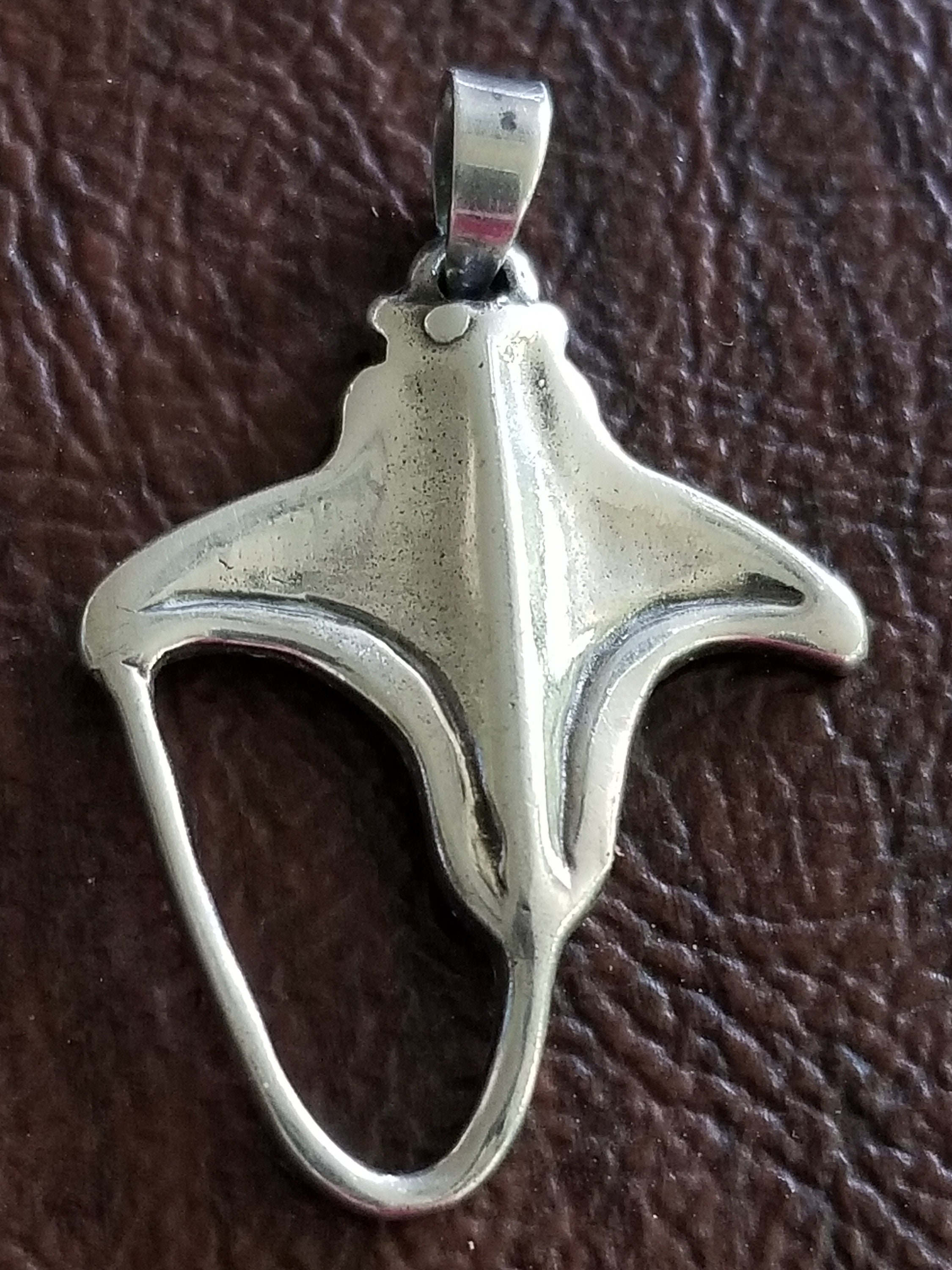 Sterling Silver Stingray Pendant/Charm Ocean Sea Life | Etsy