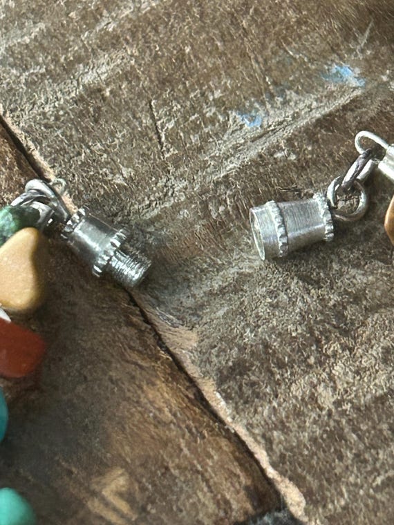 Multicolored multi shaped multistone 16 inch bead… - image 6