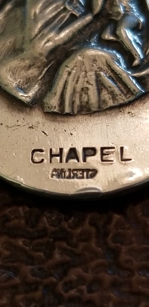 Vintage Chapel Sterling Silver Sacred Heart Medal… - image 10