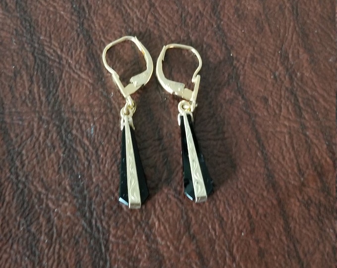 Boucles D'oreilles Vintage FRANZ BREUNING FB - Strass Doré - Quelques Strass Manquants - Occasion