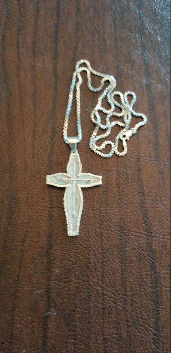 Vintage Sterling Silver Cross Pendant/Necklace, Mo