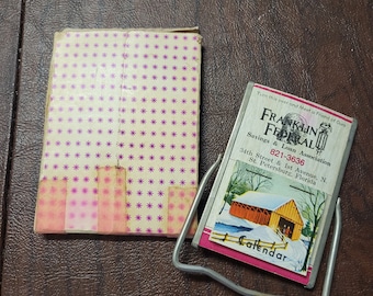 Vintage 1978 Advertising Calendar and Mirror, Stand-Up Desk Calendar and Mirror from Franklin Federal Savings & Loan in St. Petersburg, FL