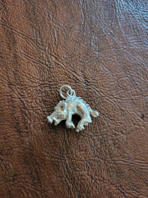 Vintage Sterling Silver Razorback Charm or Small P