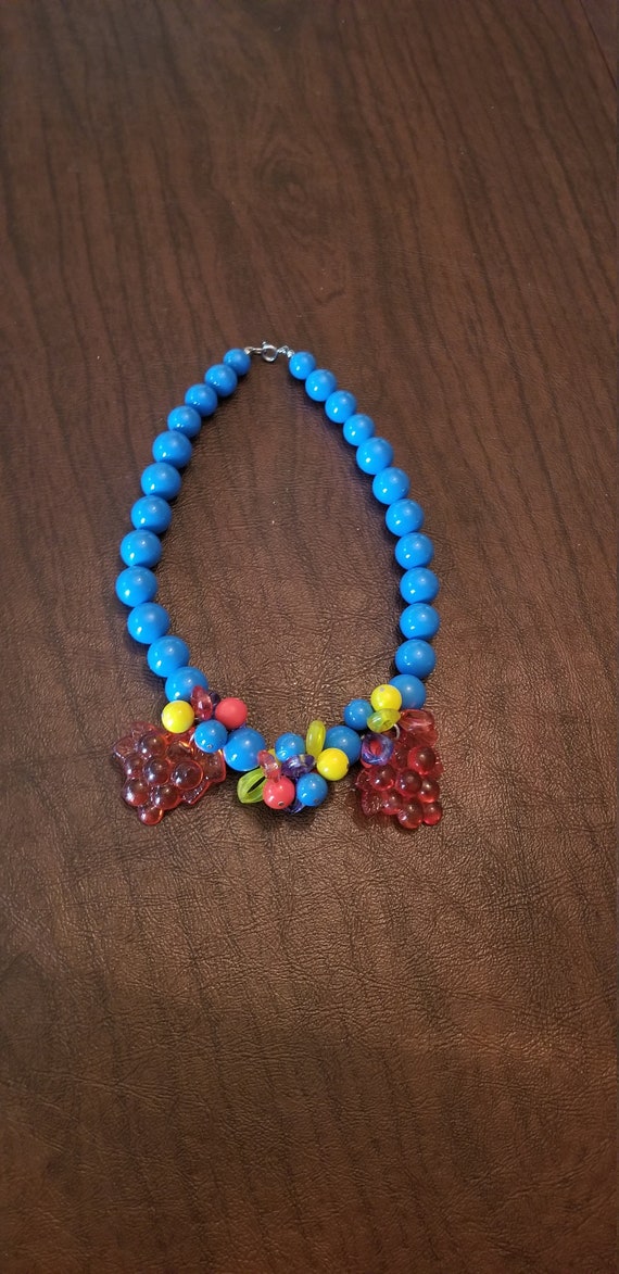 Fun Plastic Beaded Necklace with Fruit, Fruit Bead