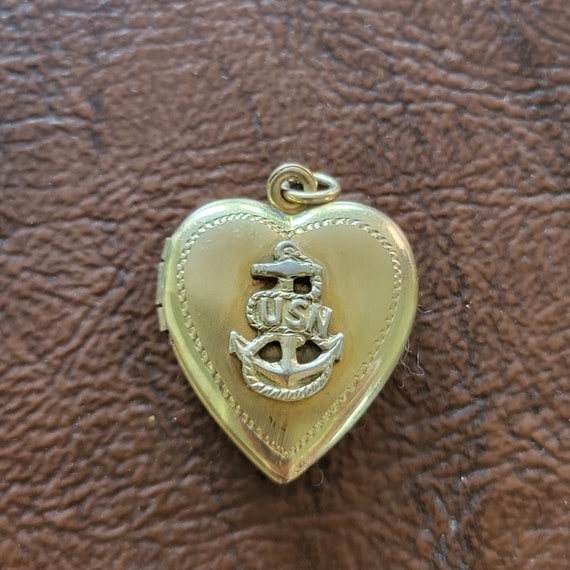 Vintage Gold over Sterling Silver US Navy Sweethe… - image 4