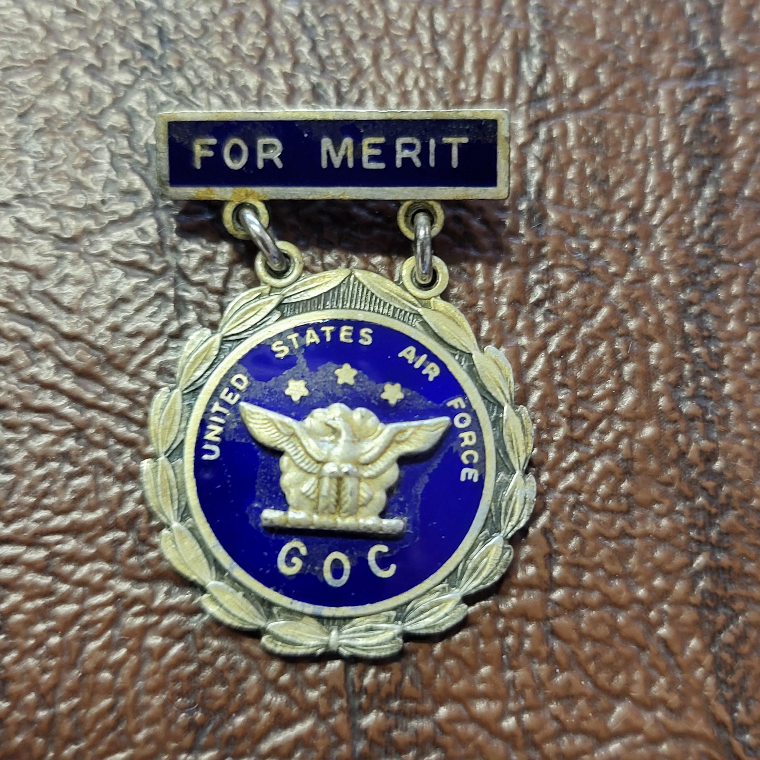 Vintage Pair of U.S. Air Force Ground Observer Corps Pins, GOC Merit ...