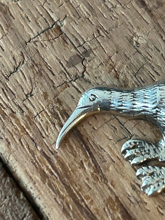 Silver kiwi bird charm for bracelet, New Zealand … - image 3