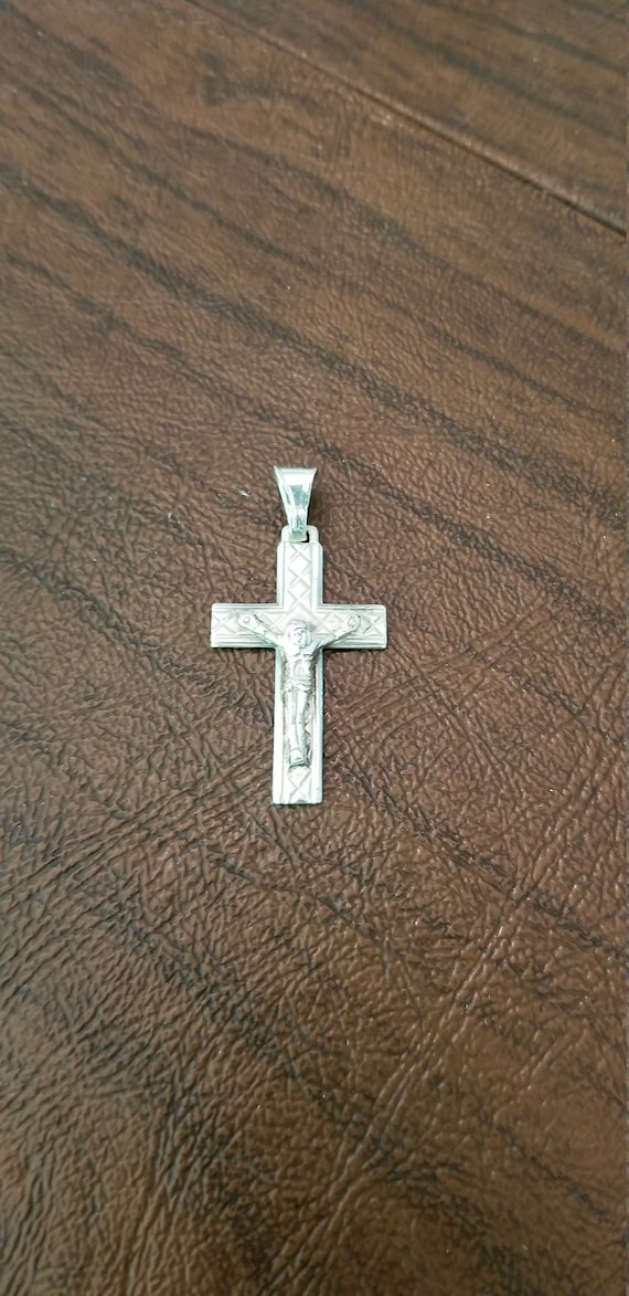 Vintage Italian Sterling Silver Crucifix Cross Pen