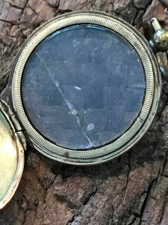 Antique Victorian pinchbeck mourning locket penda… - image 4