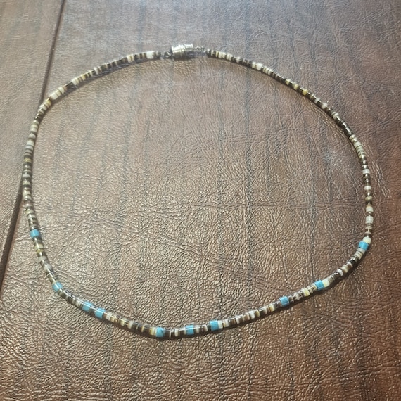 Vintage Heishi Bead Necklace, 17.25 inch Necklace… - image 1