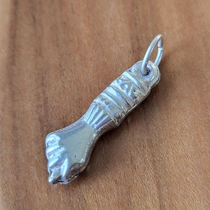 Vintage Good Luck Talisman/Charm, Small Silver Figa Pendant,  Good Luck Hand/Fist, Sterling? Figa, Figa Fist Amulet
