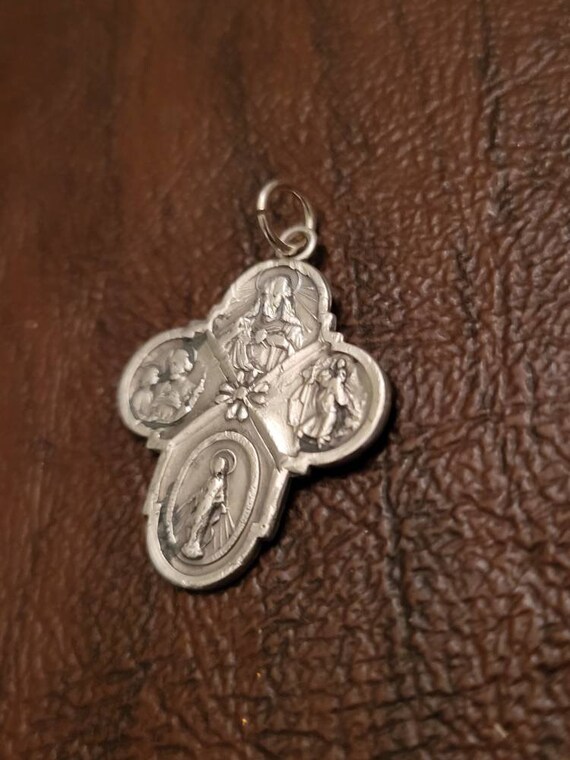 Vintage Sterling Silver 4 Way Cross Medal/Pendant, Lo… - Gem