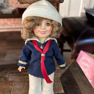 Shirley Temple Captain January 1982 8 inch doll from Ideal, doll in sailor suit