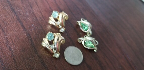 Vintage Lot of Clip and Screw Back Earrings, 8 Pa… - image 4