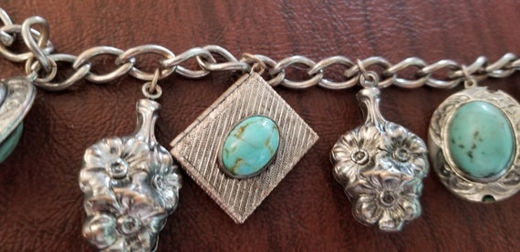 Vintage Costume Jewelry Charm Bracelet with Faux … - image 5