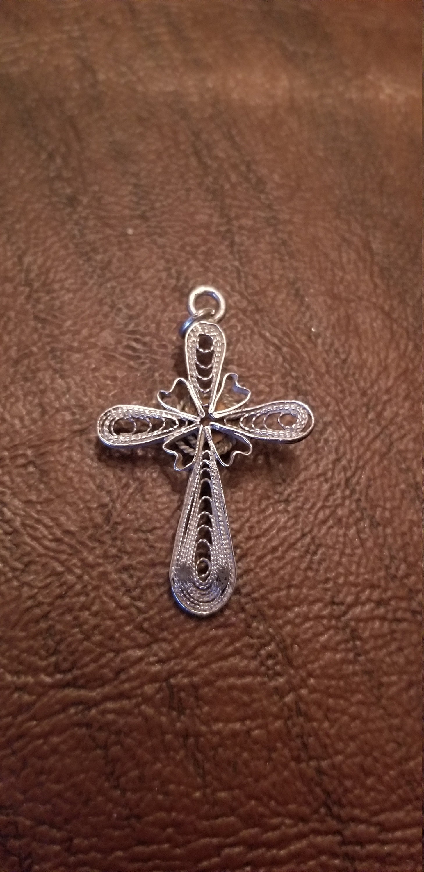 Small Vintage Silver Cannetille Cross Pendant Gorgeous - Etsy