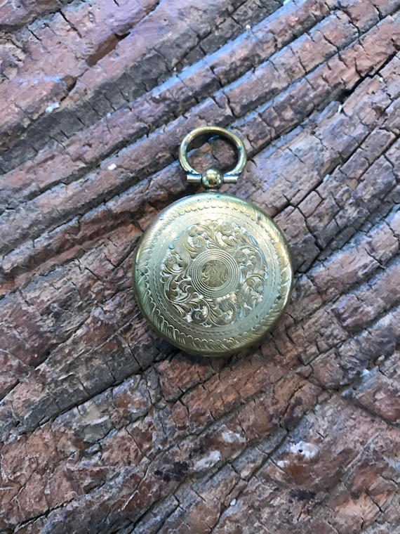 Antique Victorian pinchbeck mourning locket penda… - image 1