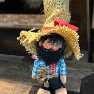 Jerry Elsner 8 1/2 inch vintage hillbilly stockinette doll made in Japan