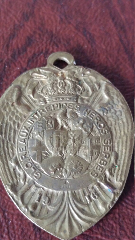 France - Lot de 2 médailles gloire aux serbes guerre 14 18