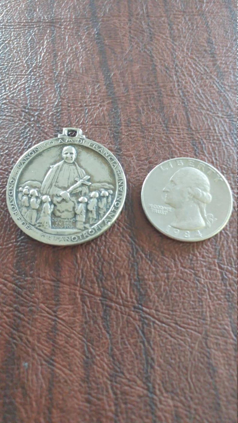 Antique Italian Religious Medal/Pendant Unusual 1931 Canonico Etsy