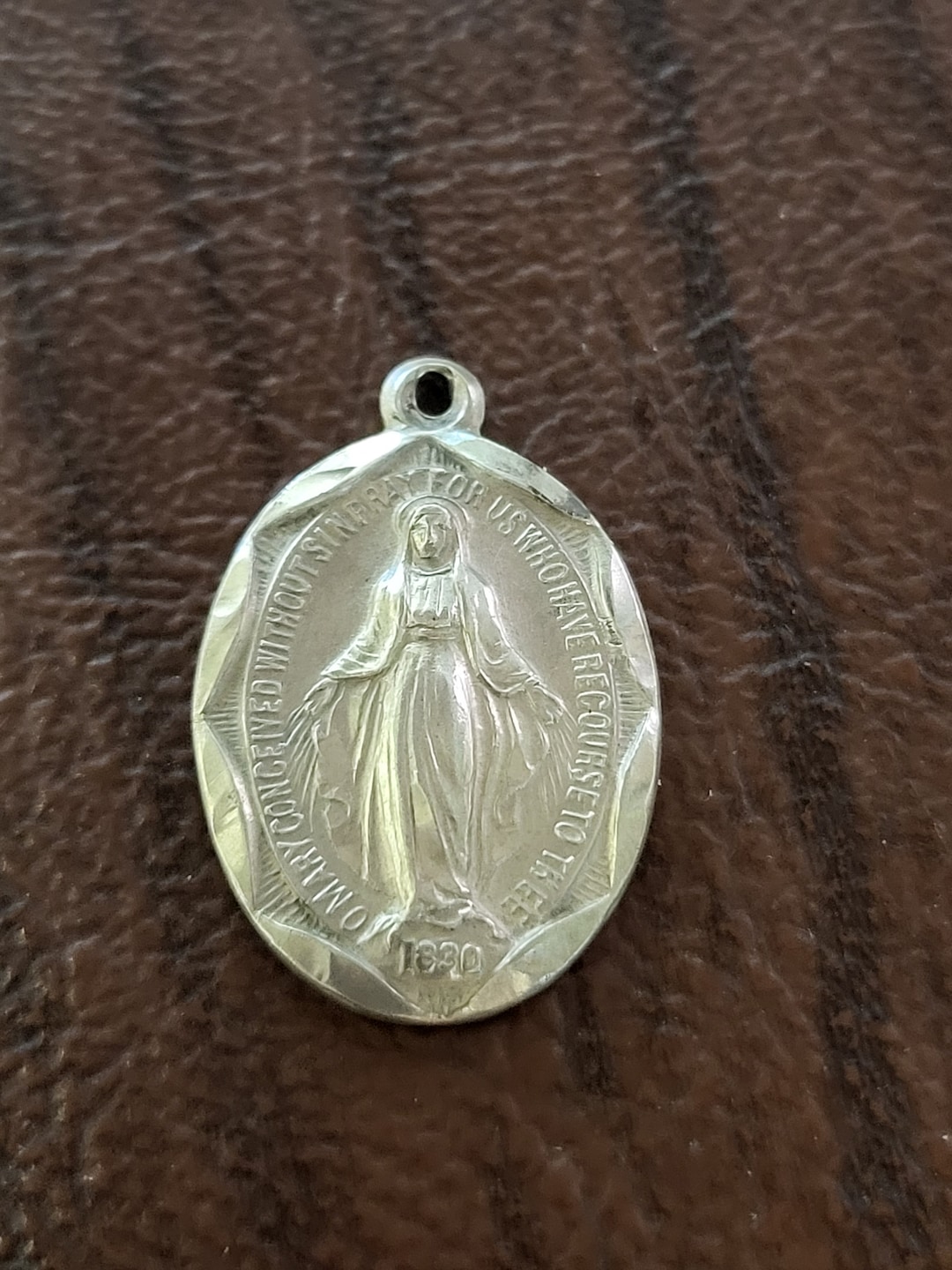 Creed Sterling Silver Miraculous Medal Pendant, Vintage Virgin Mary ...