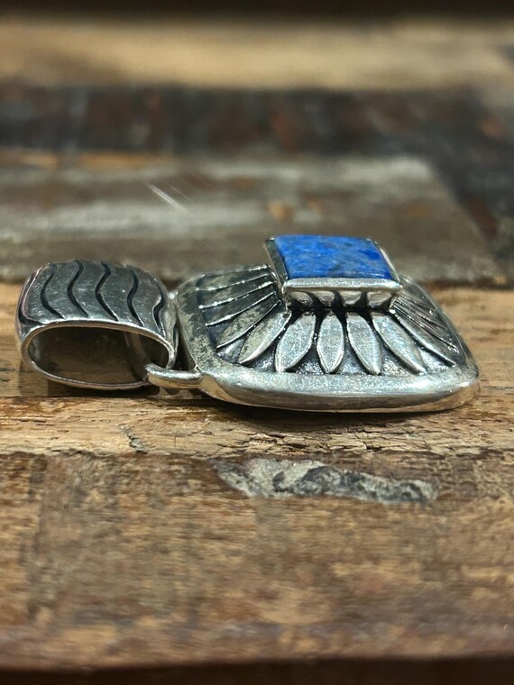 925 sterling silver statement square flower slide… - image 8