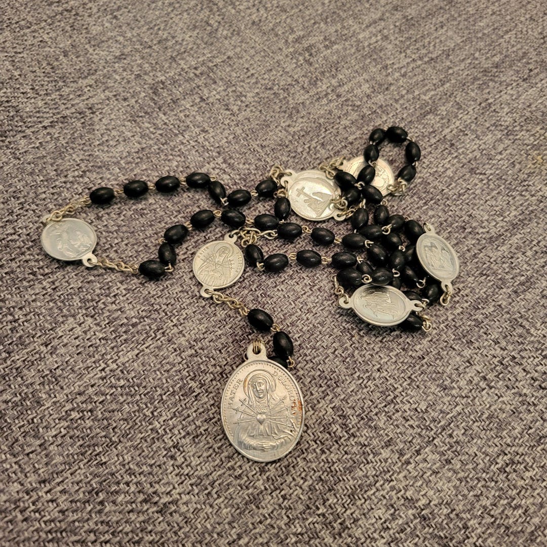 Vintage Italian Seven Sorrows of the Blessed Virgin Mary Chaplet ...
