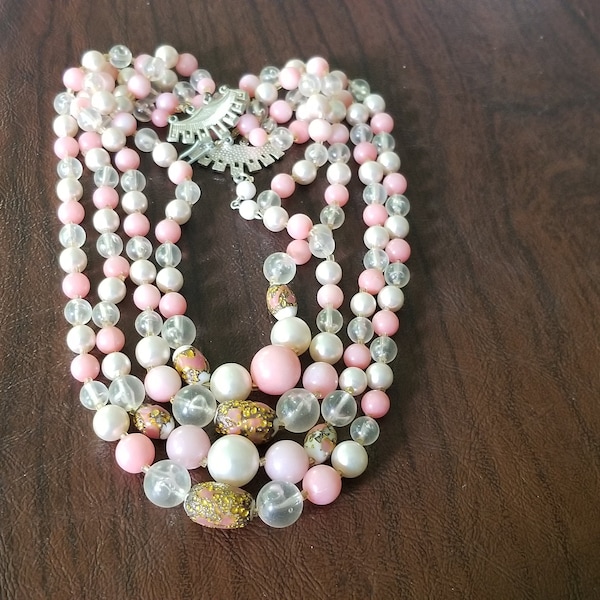 Japanese Glass Bead Necklace Etsy