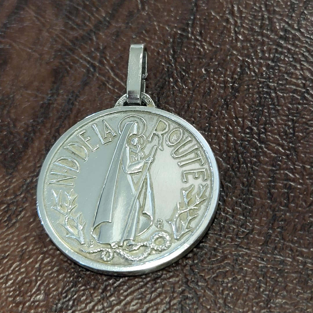 Vintage French Notre Dame De La Route Medal/pendant, Virgin Mary Medal ...