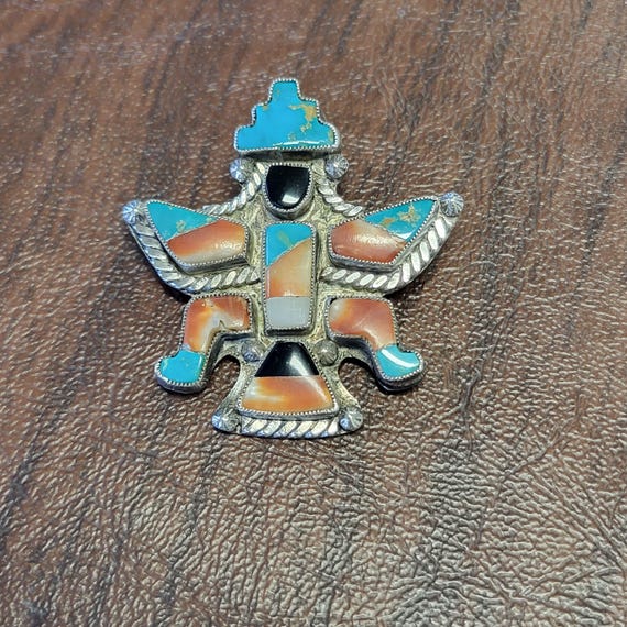 Zuni knifewing pendant pin - Gem Zuni knifewing pendant pin - Gem