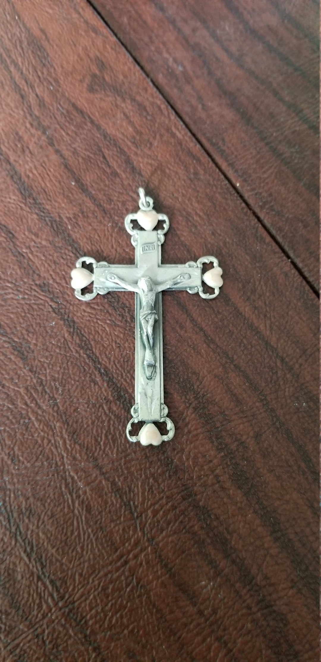 Vintage Chapel Sterling Silver and Enameled Crucifix Pendant Etsy