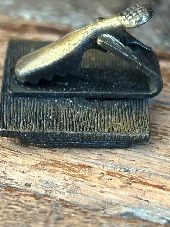 Small rectangular brass colored Once A Knight Is … - image 5