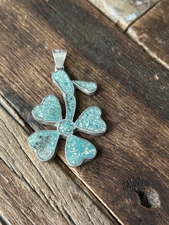 Vintage Connemara Marble 18K Gold Plated Celtic Clover Cross