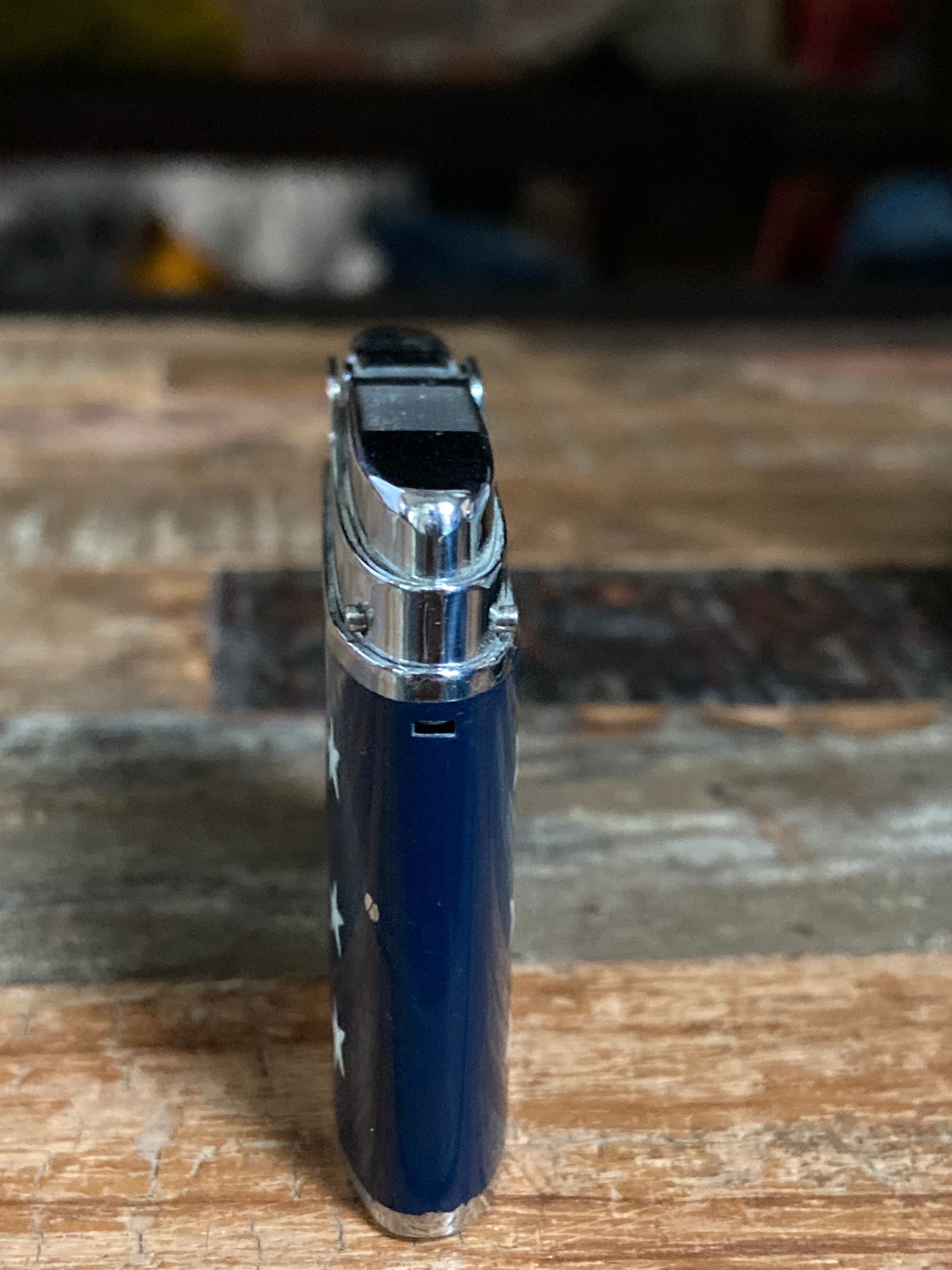 Vintage Schick Butane Cigarette Lighter Blue Enamel With Etsy