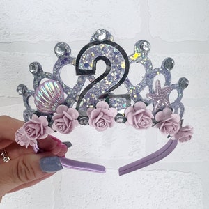 Mermaid birthday crown tiara, mermaid tiara Alice band headband, party props, girl gifts