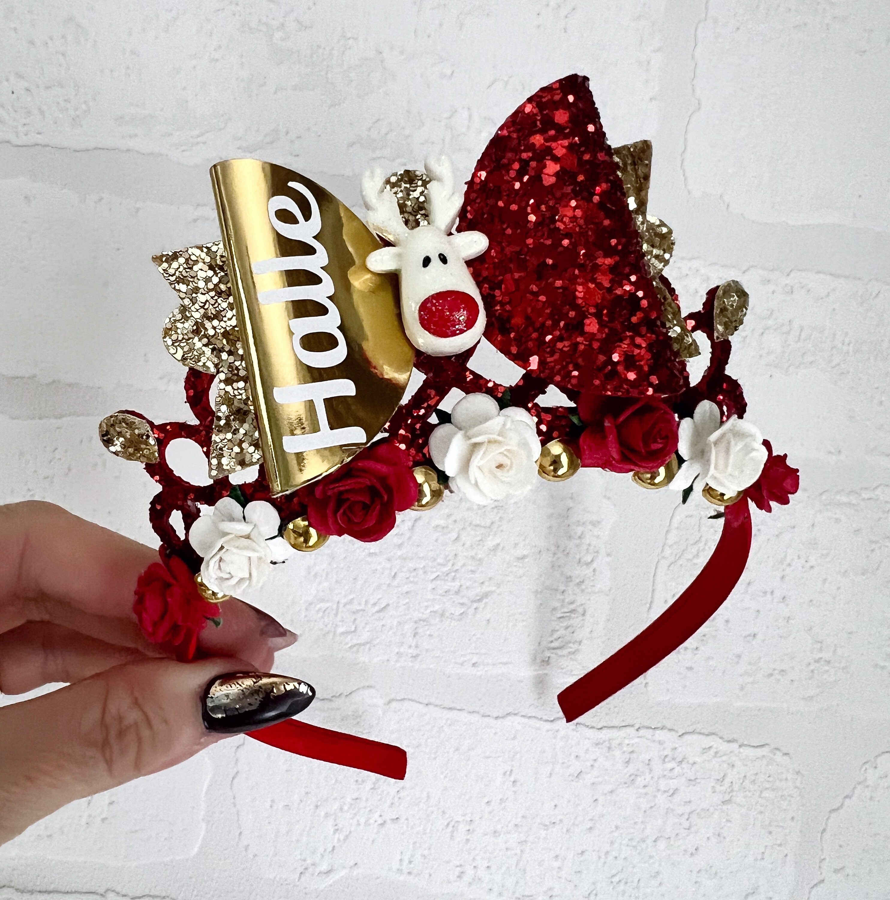 NWT! Festive and Elegant Silver Tone Christmas Reindeer Crown Tiara! Amazon.com : Christmas Reindeer Antlers Headband Christmas  main image 3